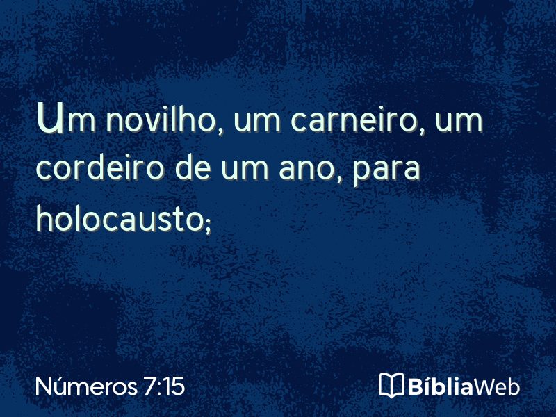 Números 7:15 em imagem para compartilhar