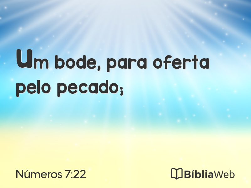 Números 7:22 em imagem para compartilhar