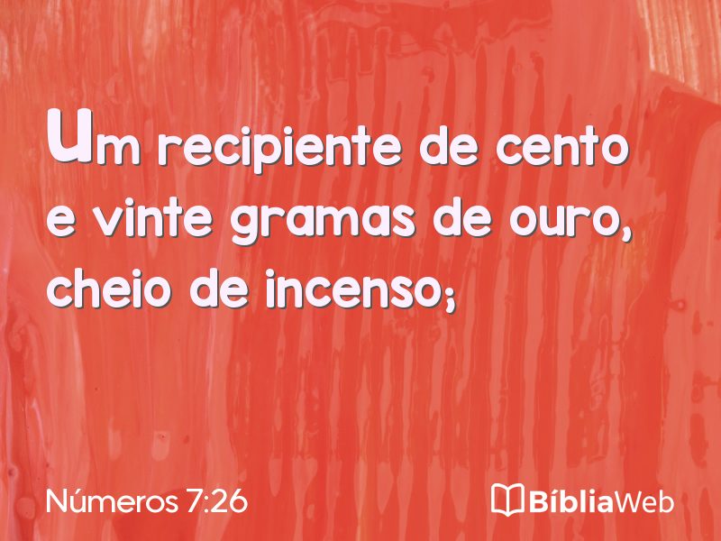 Números 7:26 em imagem para compartilhar