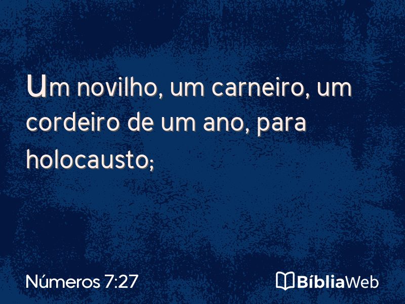 Números 7:27 em imagem para compartilhar