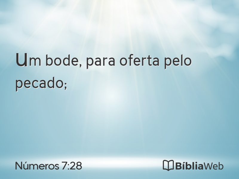 Números 7:28 em imagem para compartilhar