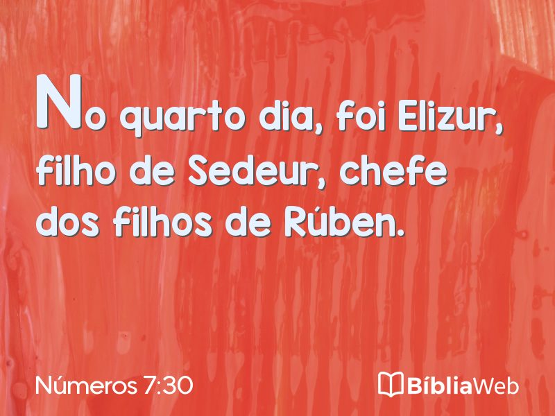 Números 7:30 em imagem para compartilhar