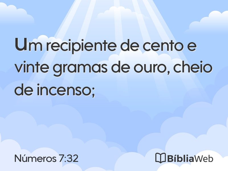 Números 7:32 em imagem para compartilhar