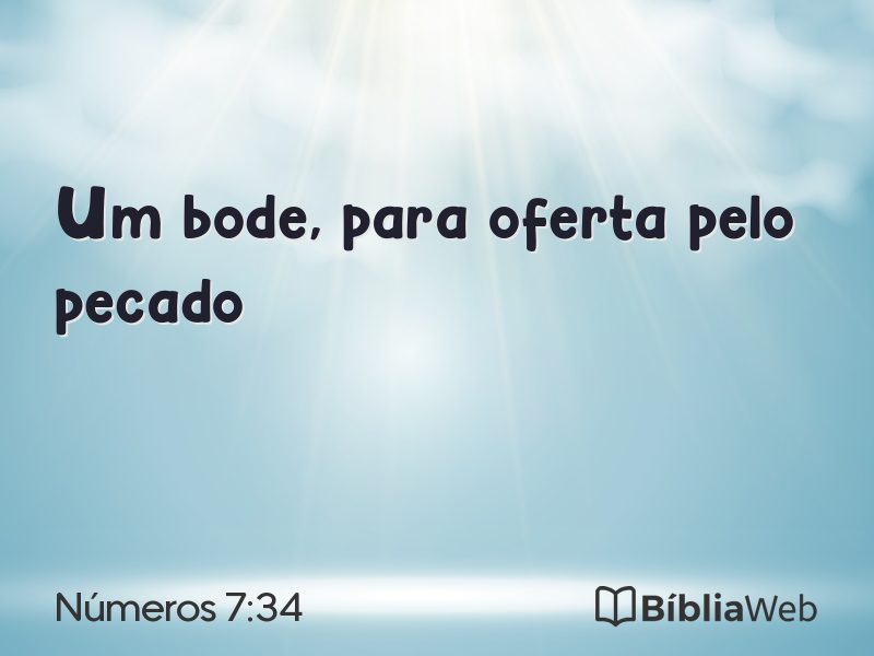 Números 7:34 em imagem para compartilhar