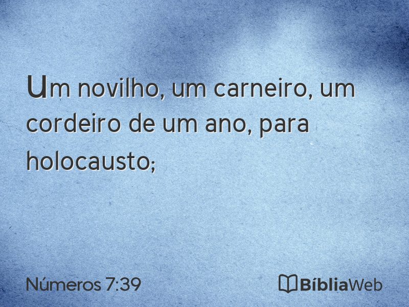 Números 7:39 em imagem para compartilhar