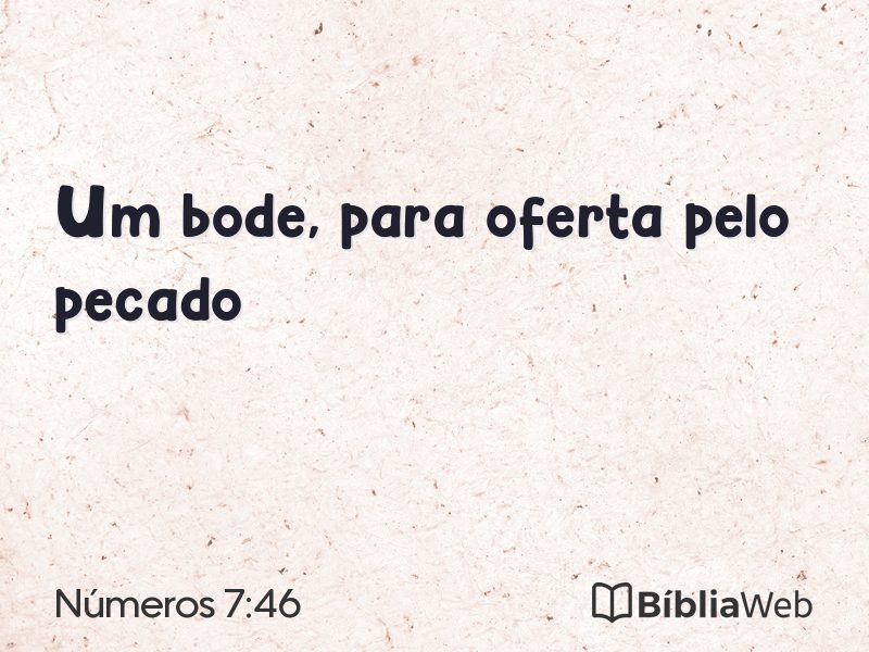 Números 7:46 em imagem para compartilhar