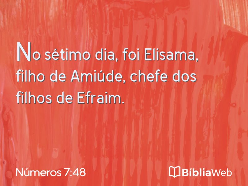Números 7:48 em imagem para compartilhar