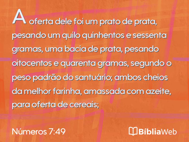 Números 7:49 em imagem para compartilhar