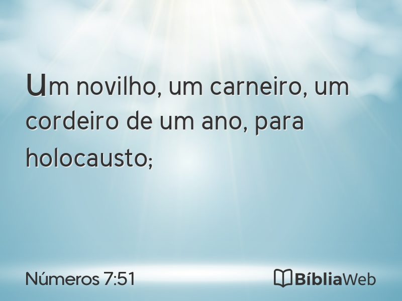 Números 7:51 em imagem para compartilhar