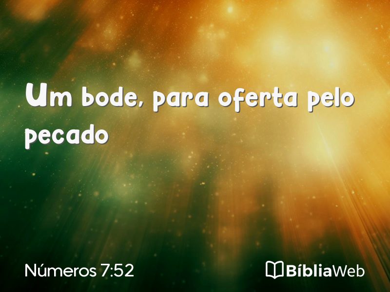 Números 7:52 em imagem para compartilhar