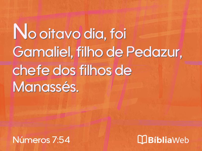 Números 7:54 em imagem para compartilhar