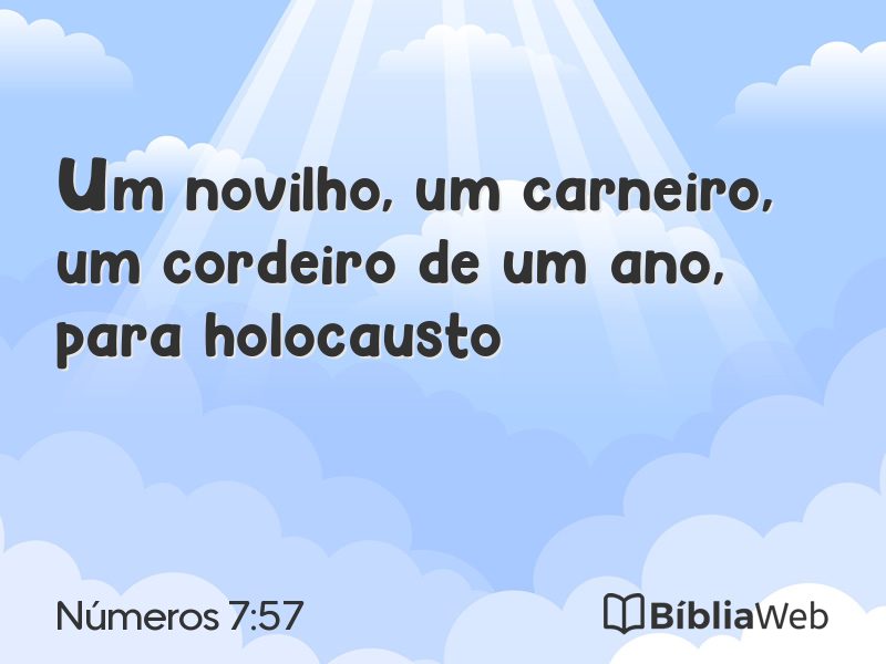 Números 7:57 em imagem para compartilhar