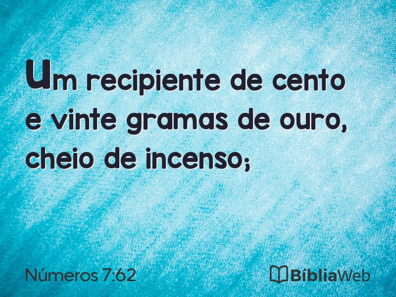 Números 7:62 em imagem para compartilhar