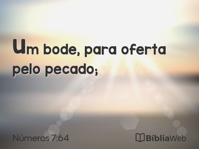 Números 7:64 em imagem para compartilhar