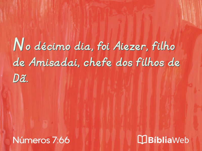Números 7:66 em imagem para compartilhar