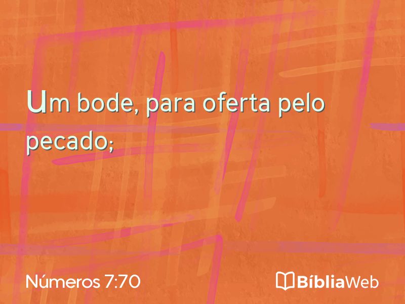 Números 7:70 em imagem para compartilhar