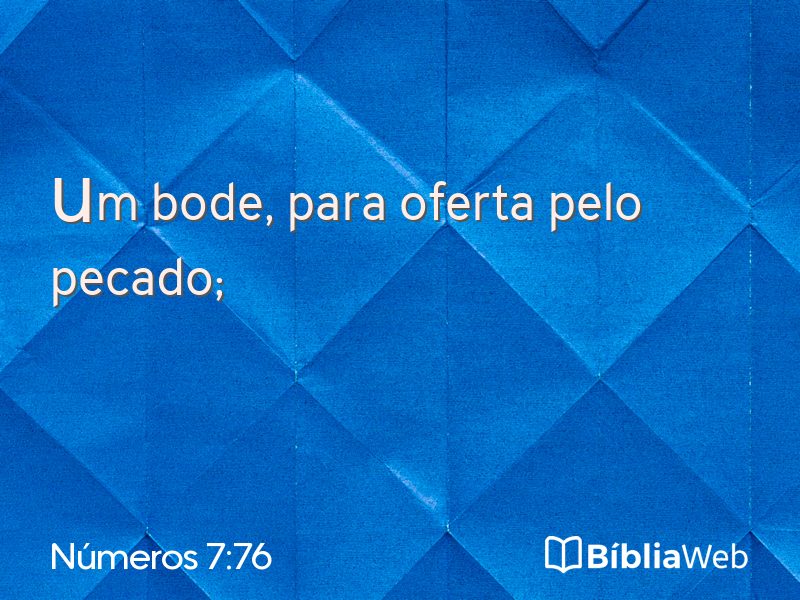 Números 7:76 em imagem para compartilhar