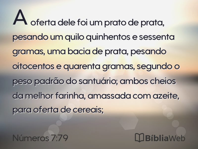 Números 7:79 em imagem para compartilhar