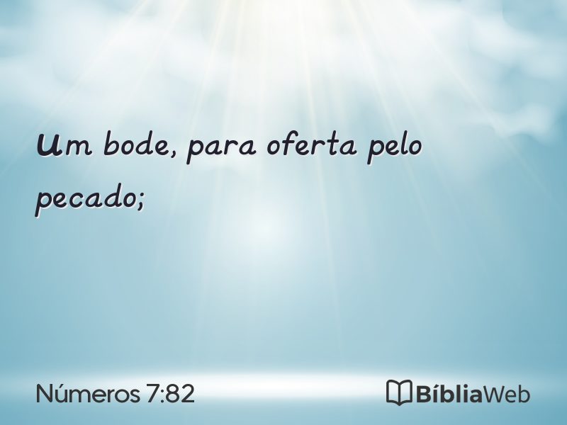 Números 7:82 em imagem para compartilhar