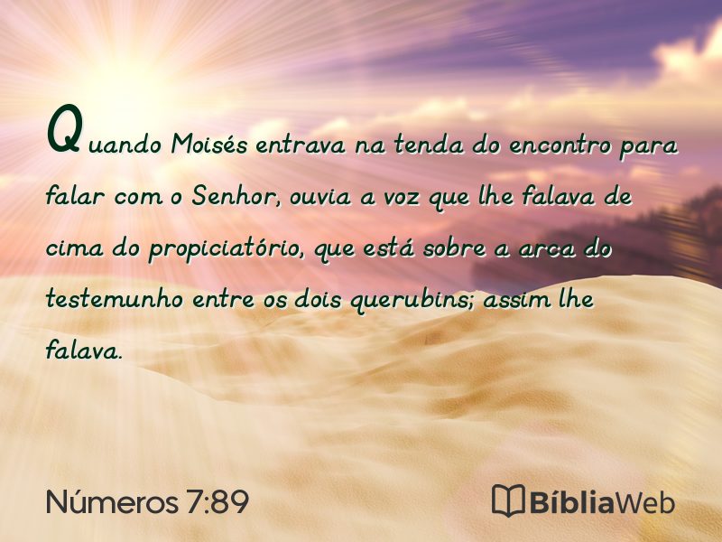 Números 7:89 em imagem para compartilhar