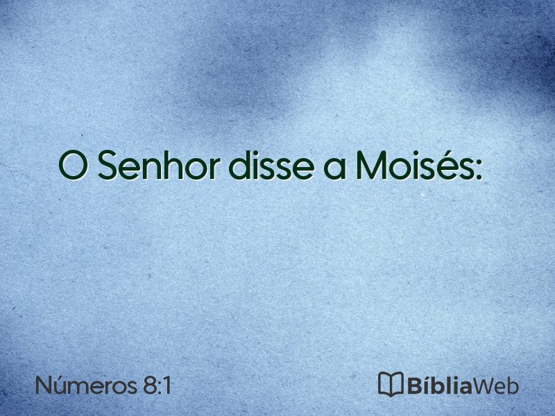Números 8:1 em imagem para compartilhar