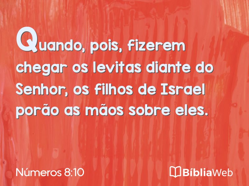 Números 8:10 em imagem para compartilhar