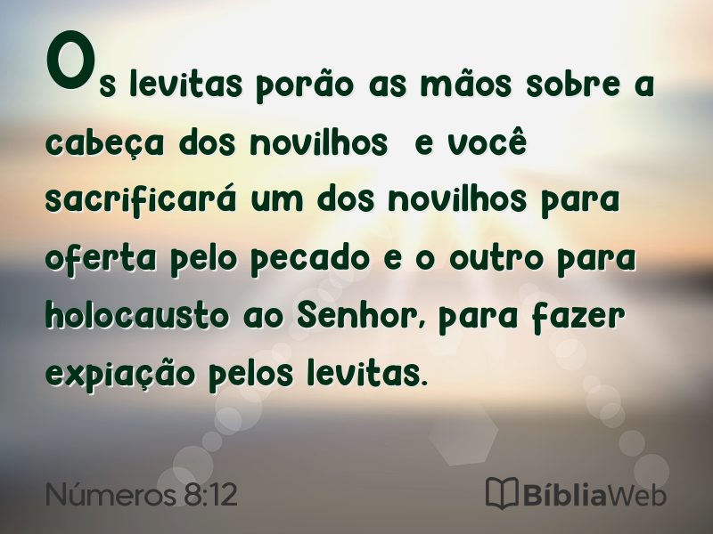 Números 8:12 em imagem para compartilhar