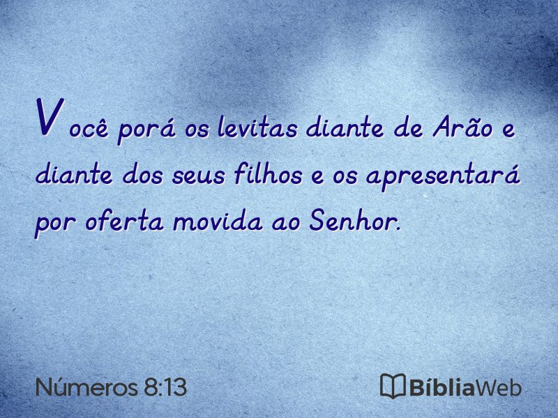 Números 8:13 em imagem para compartilhar