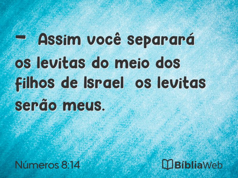 Números 8:14 em imagem para compartilhar