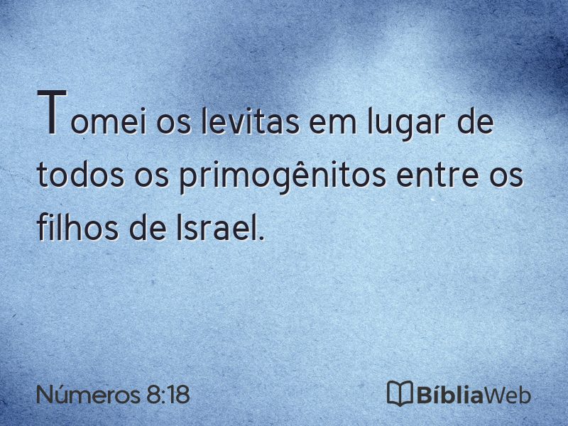 Números 8:18 em imagem para compartilhar