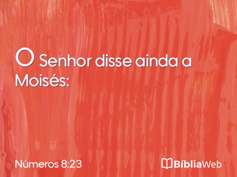 Números 8:23 em imagem para compartilhar