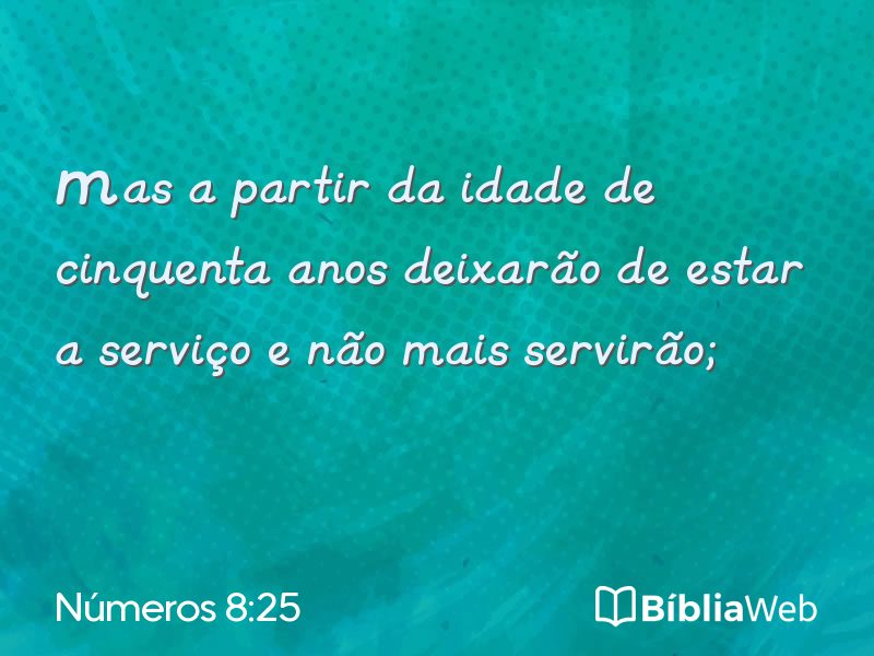 Números 8:25 em imagem para compartilhar