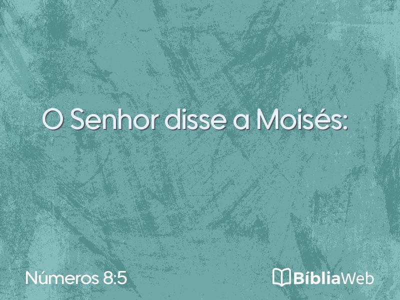 Números 8:5 em imagem para compartilhar