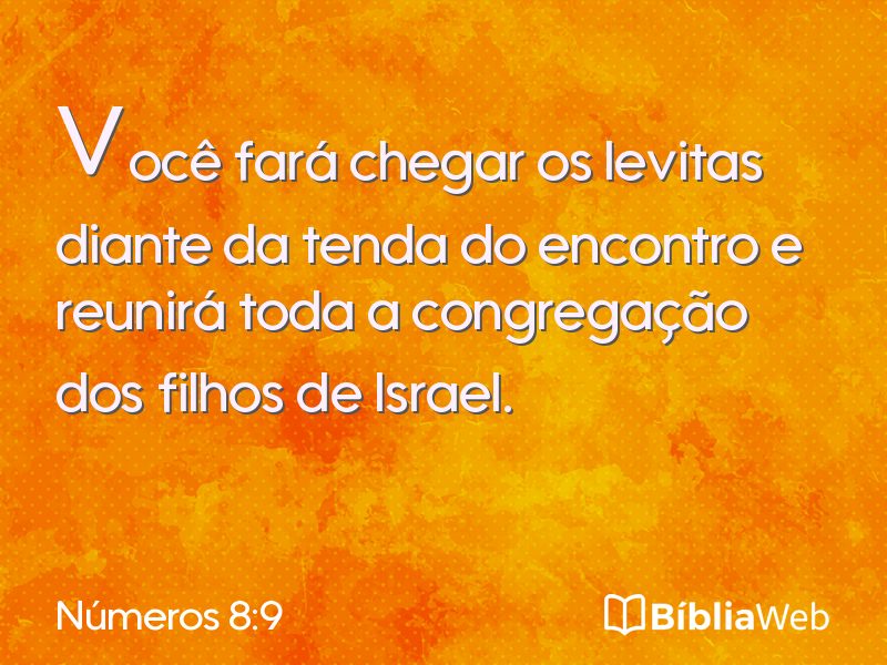 Números 8:9 em imagem para compartilhar