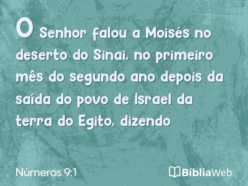 Números 9:1 em imagem para compartilhar