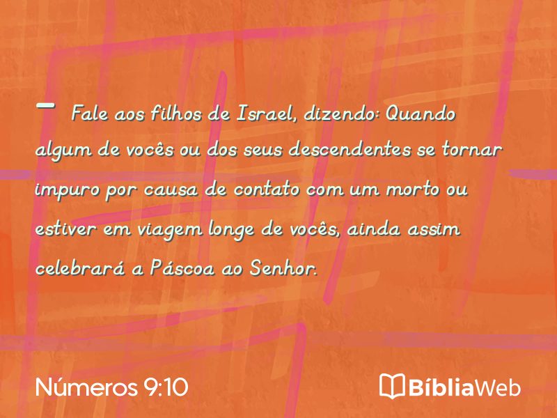 Números 9:10 em imagem para compartilhar