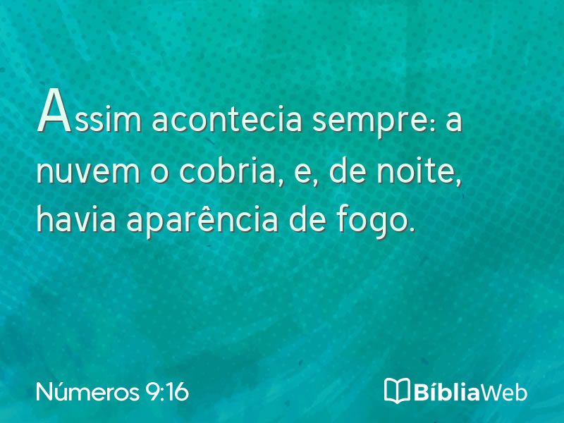 Números 9:16 em imagem para compartilhar