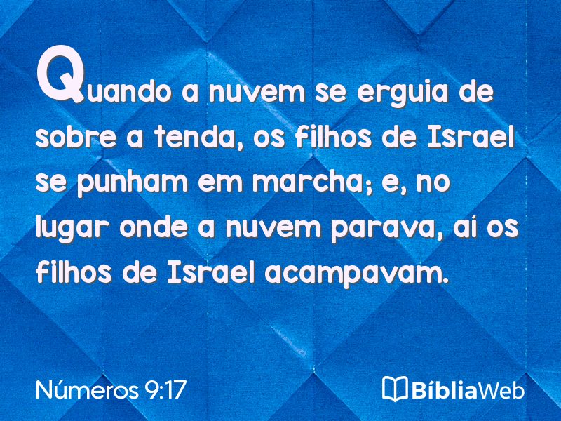 Números 9:17 em imagem para compartilhar