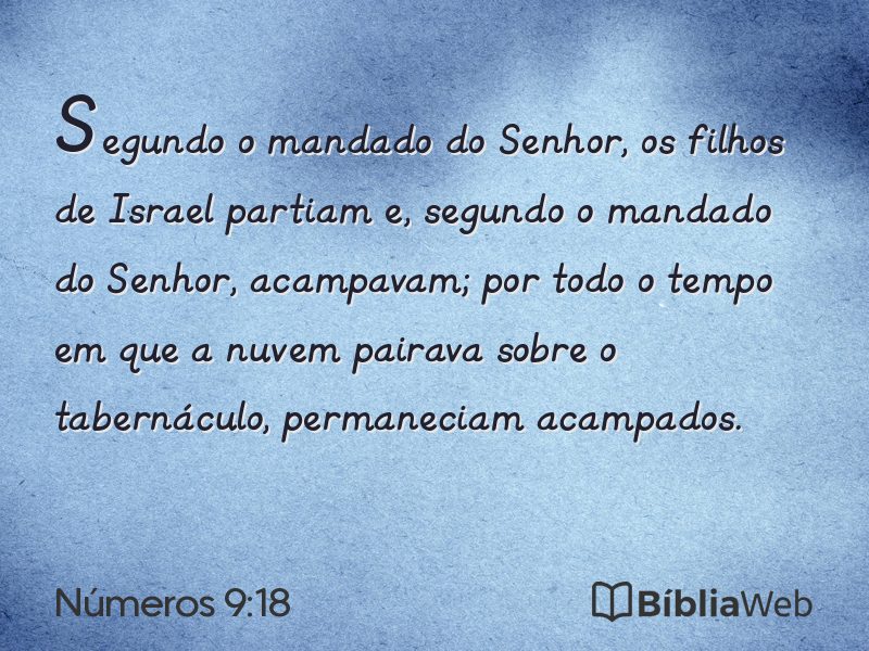 Números 9:18 em imagem para compartilhar
