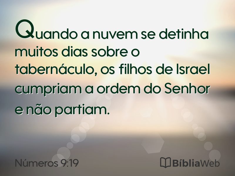 Números 9:19 em imagem para compartilhar