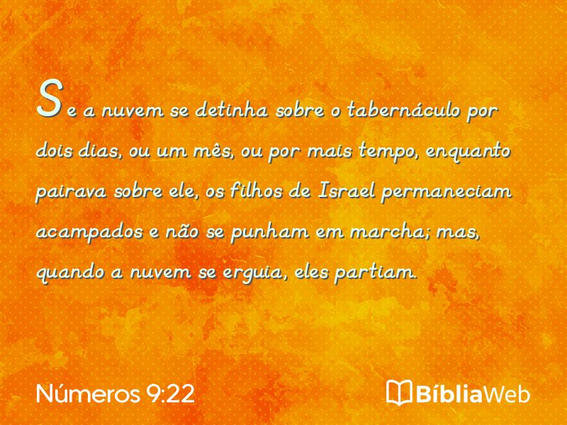 Números 9:22 em imagem para compartilhar