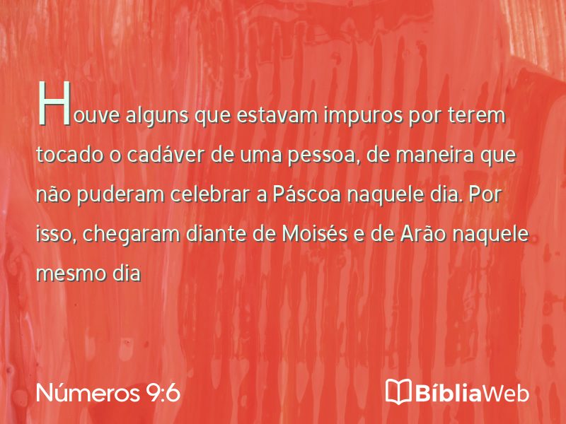 Números 9:6 em imagem para compartilhar