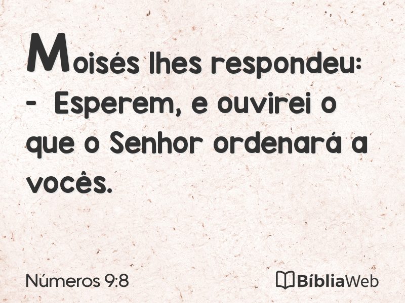 Números 9:8 em imagem para compartilhar