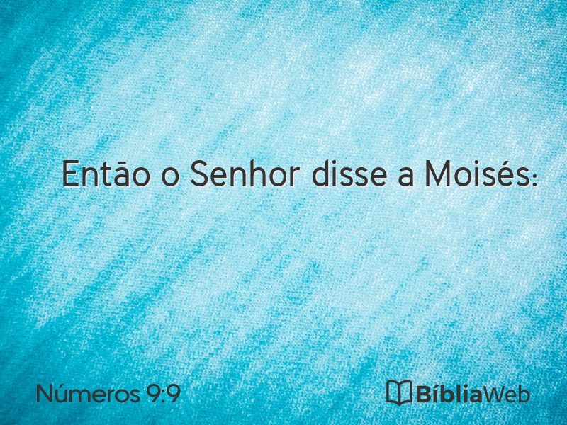 Números 9:9 em imagem para compartilhar