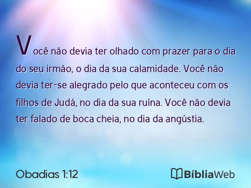 Obadias 1:12 em imagem para compartilhar