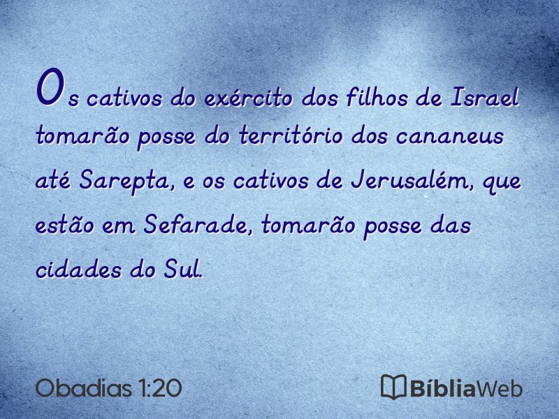 Obadias 1:20 em imagem para compartilhar