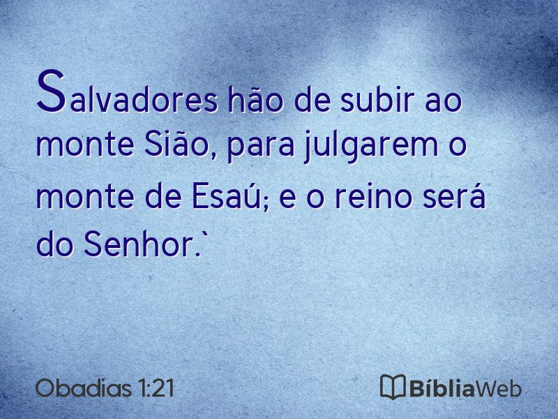 Obadias 1:21 em imagem para compartilhar