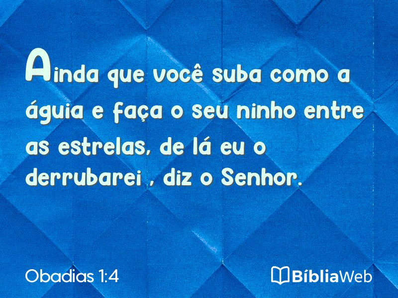Obadias 1:4 em imagem para compartilhar