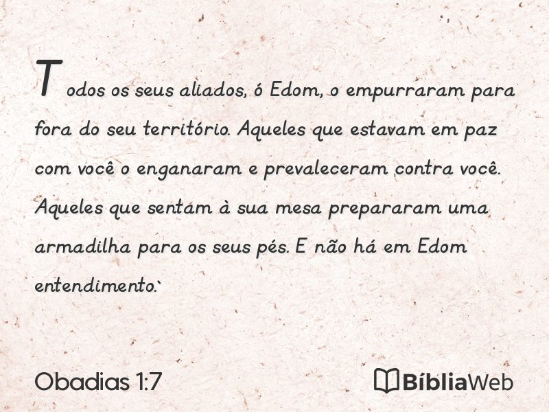 Obadias 1:7 em imagem para compartilhar