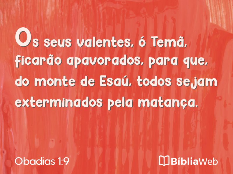 Obadias 1:9 em imagem para compartilhar